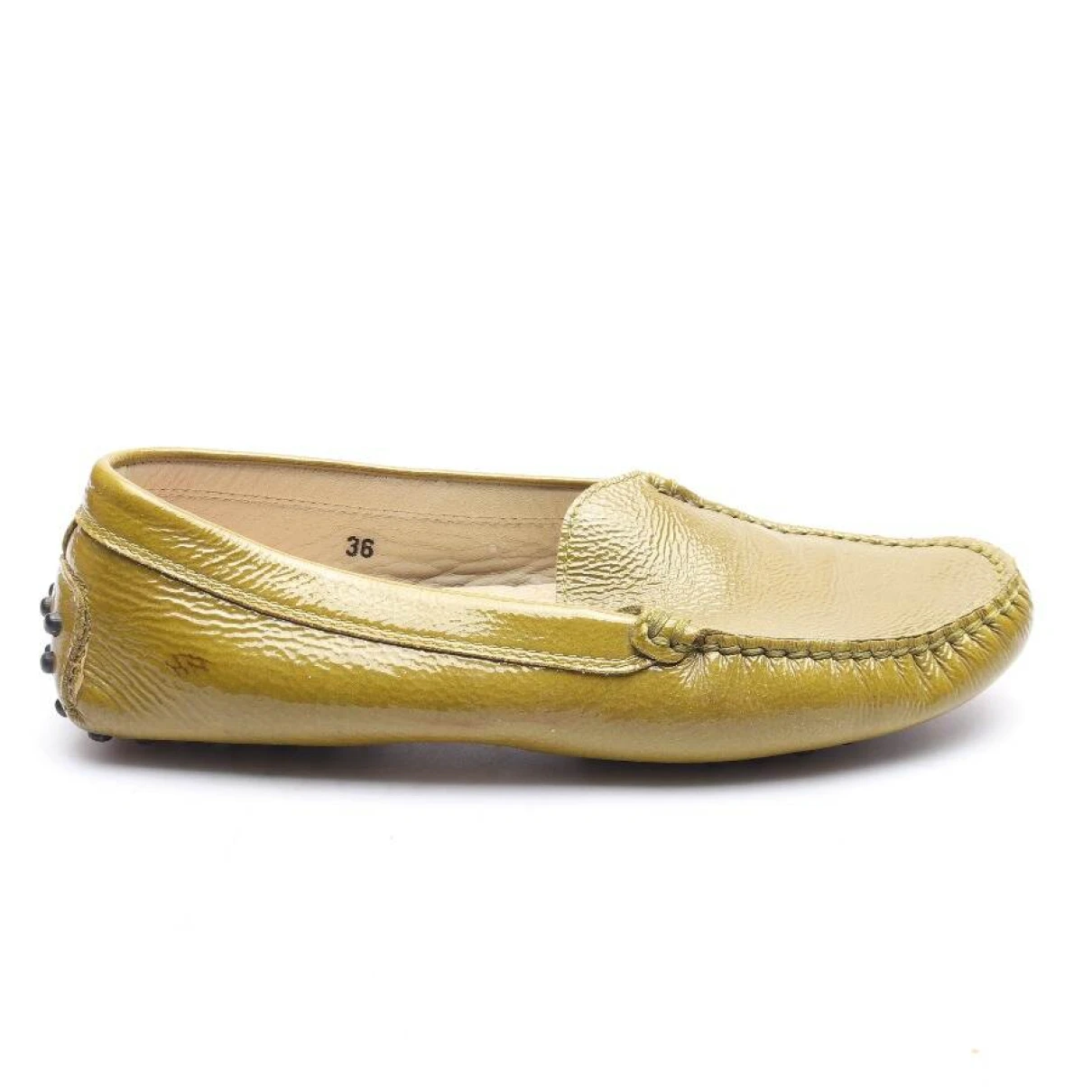 Pre-owned Tod's Leather Flats In Green