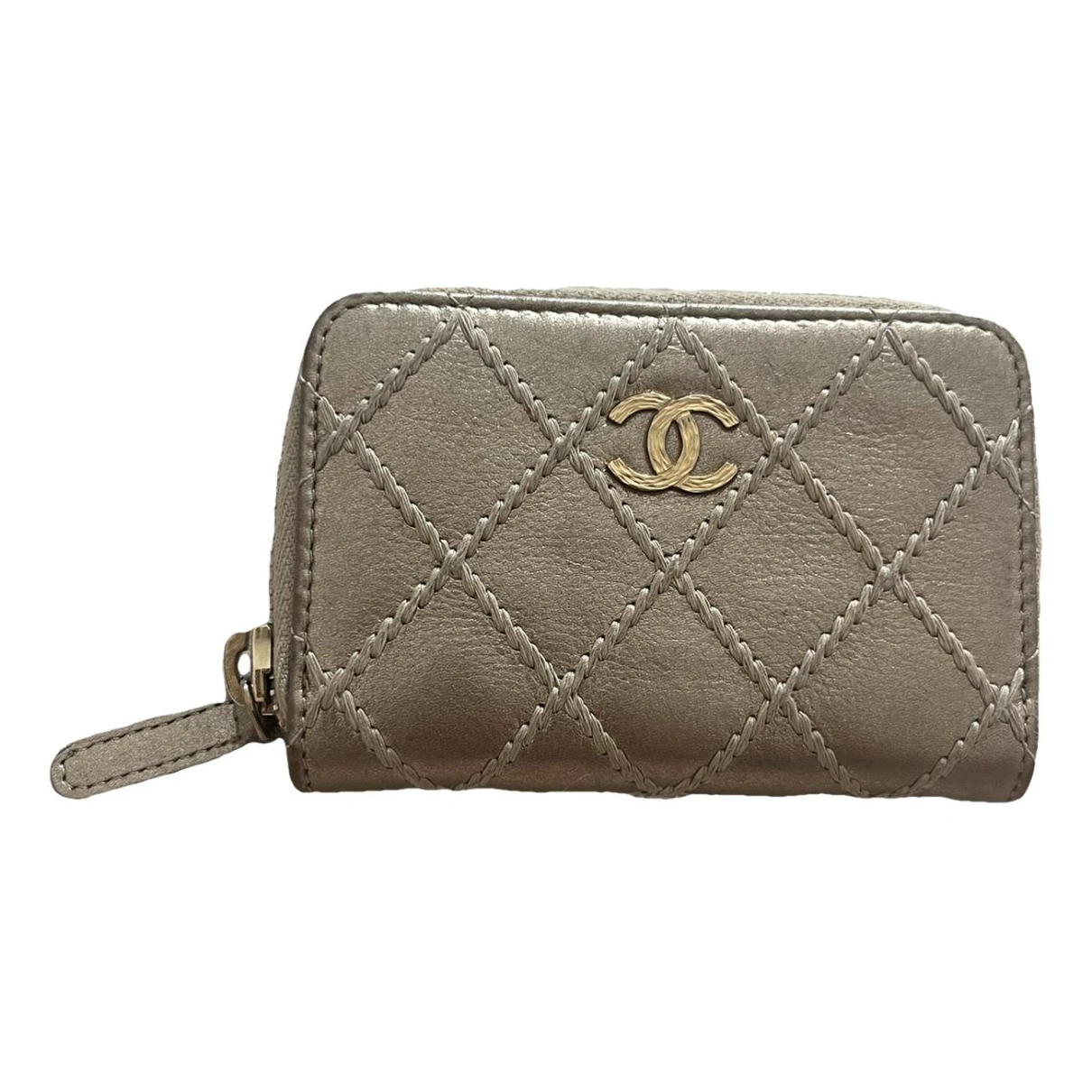Pre-owned Chanel Timeless/classique Leather Purse In Gold