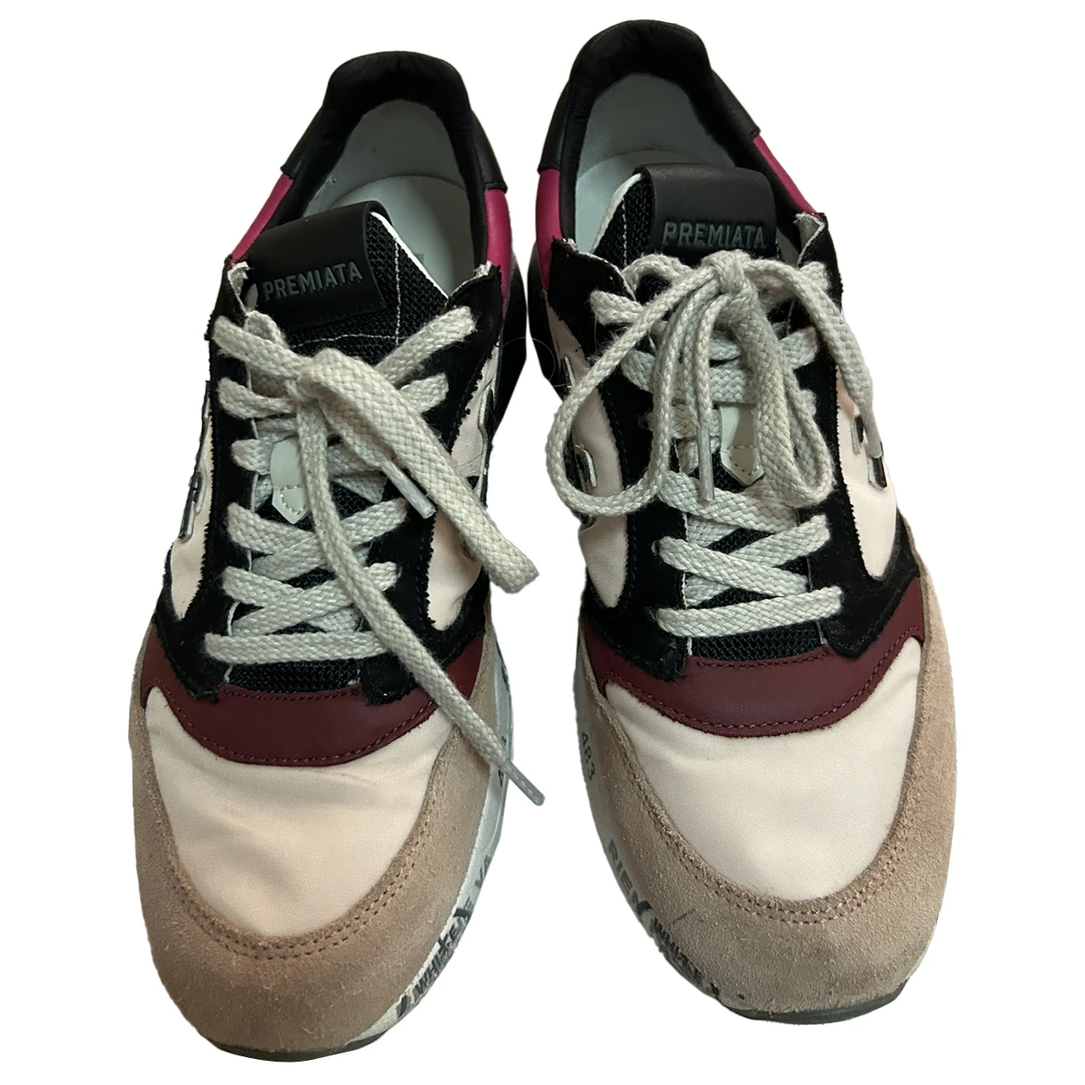 Pre-owned Premiata Cloth Trainers In Pink