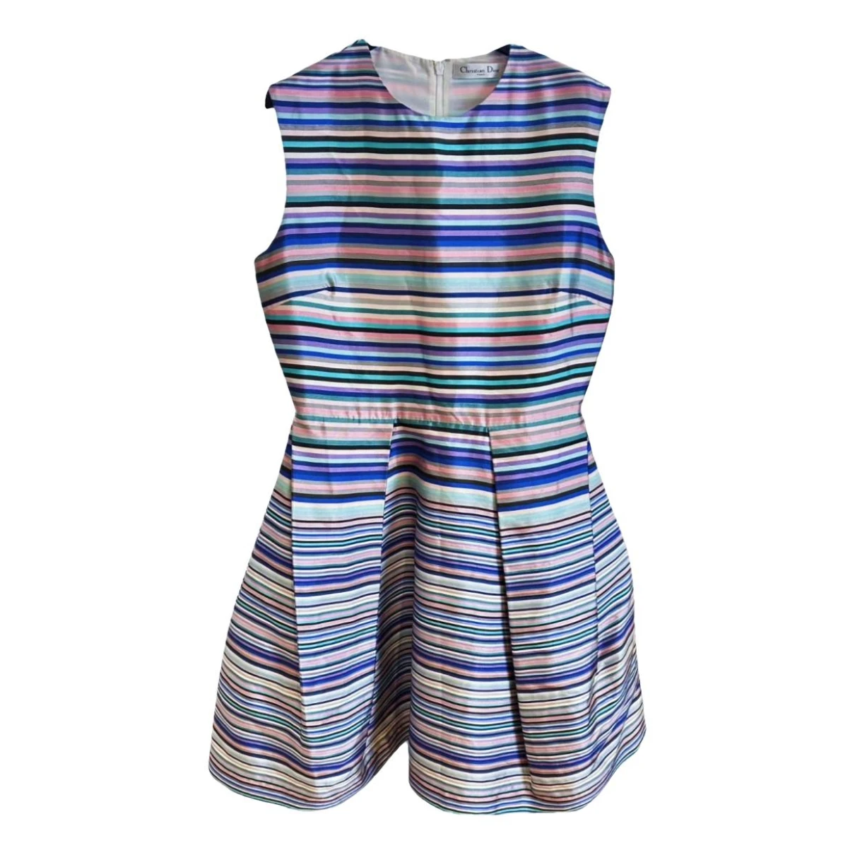 Pre-owned Dior Silk Mid-length Dress In Multicolour