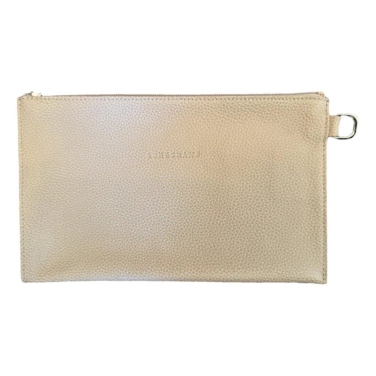 Pre-owned Longchamp Leather Purse In Beige