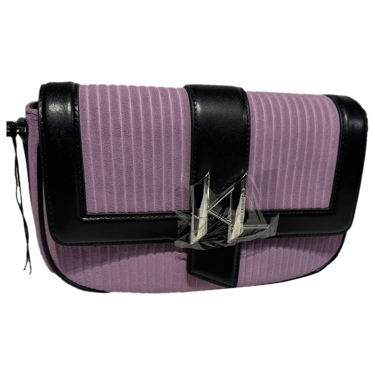 Pre-owned Karl Lagerfeld Leather Handbag In Purple