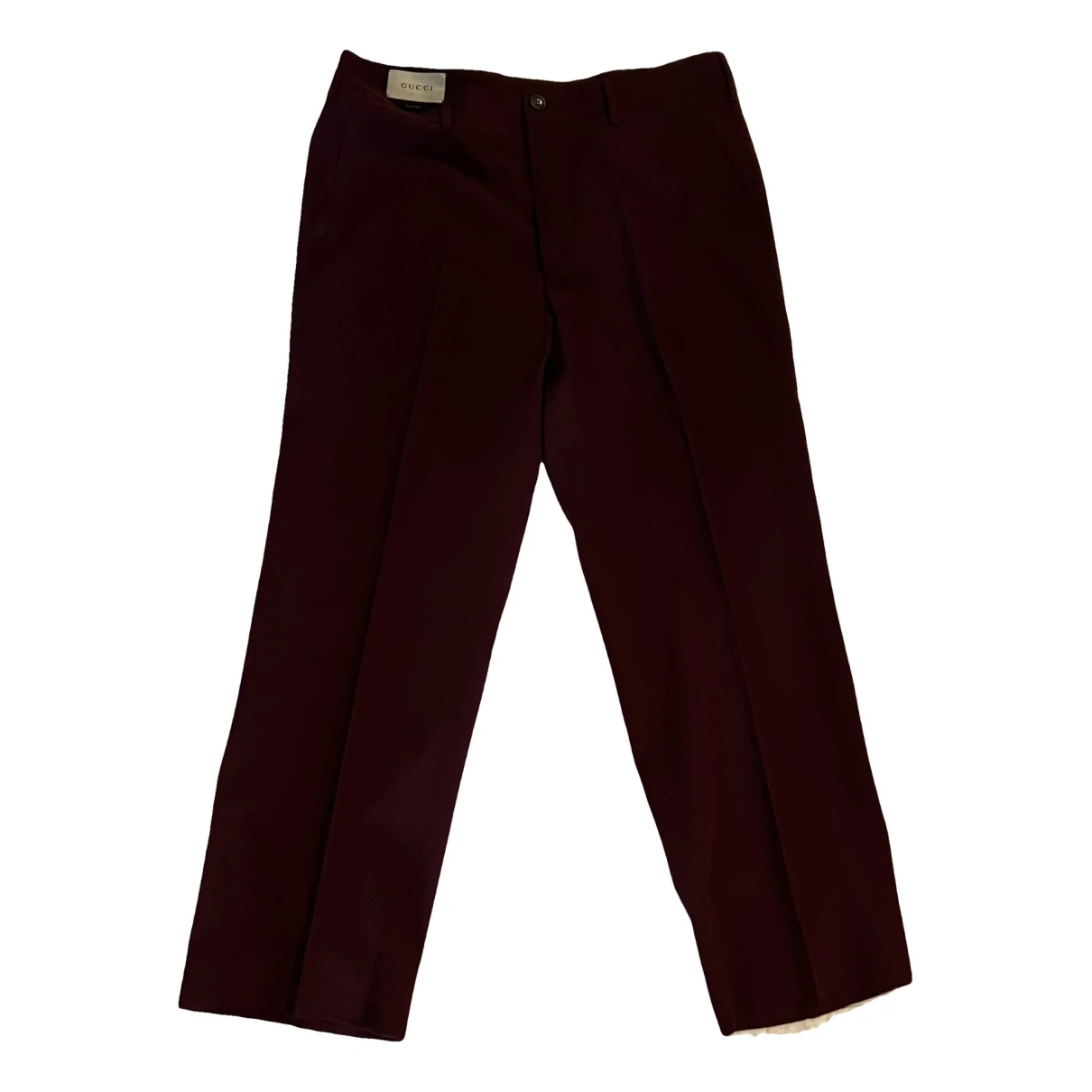 Pre-owned Gucci Wool Trousers In Red