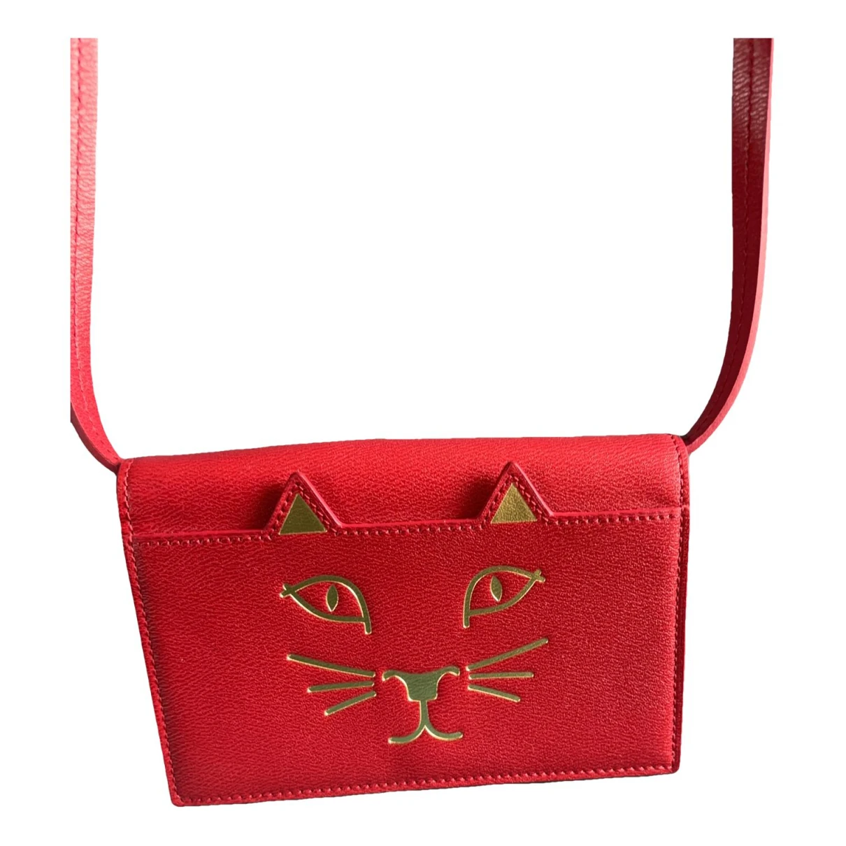 Pre-owned Charlotte Olympia Leather Handbag In Red