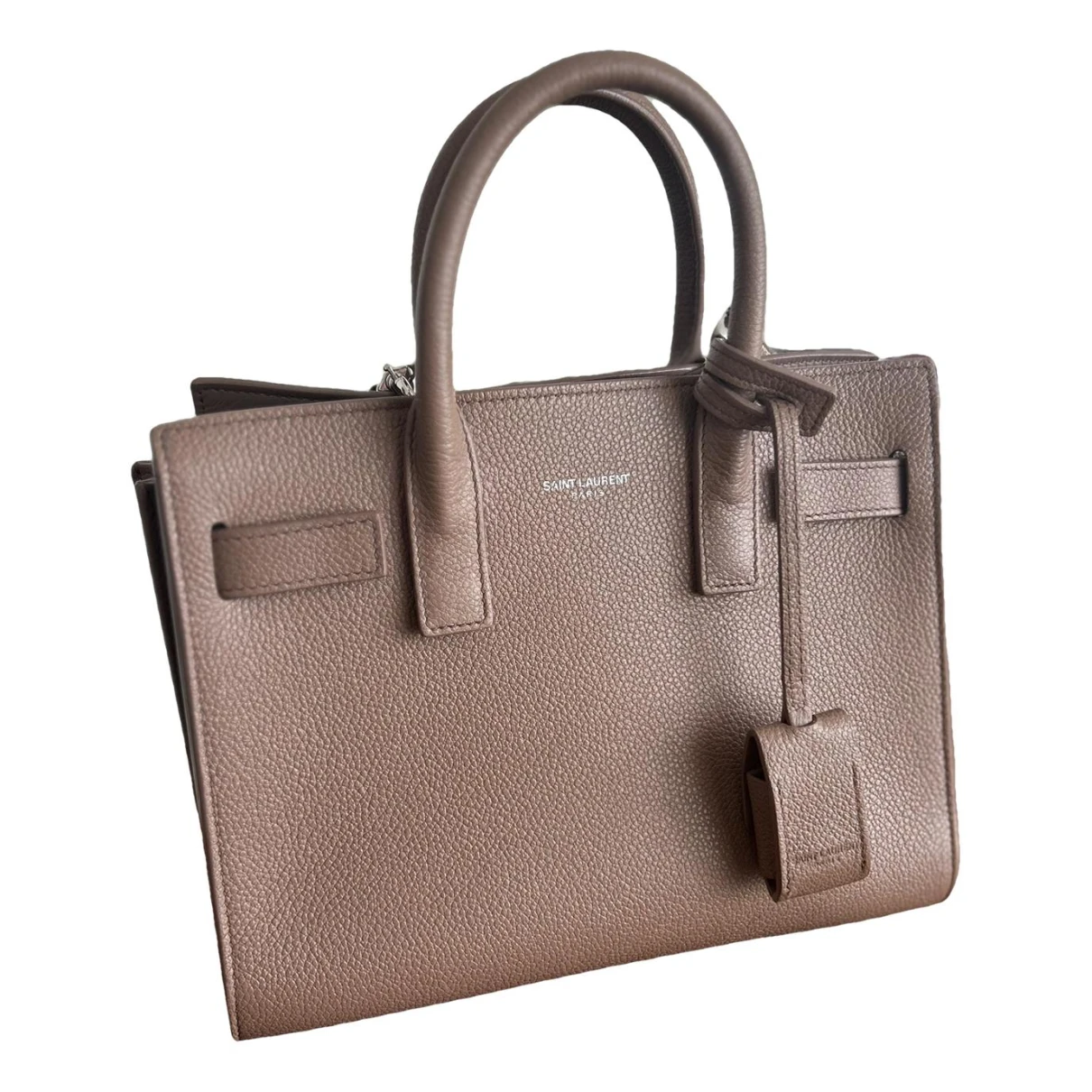 Pre-owned Saint Laurent Sac De Jour Leather Tote In Brown