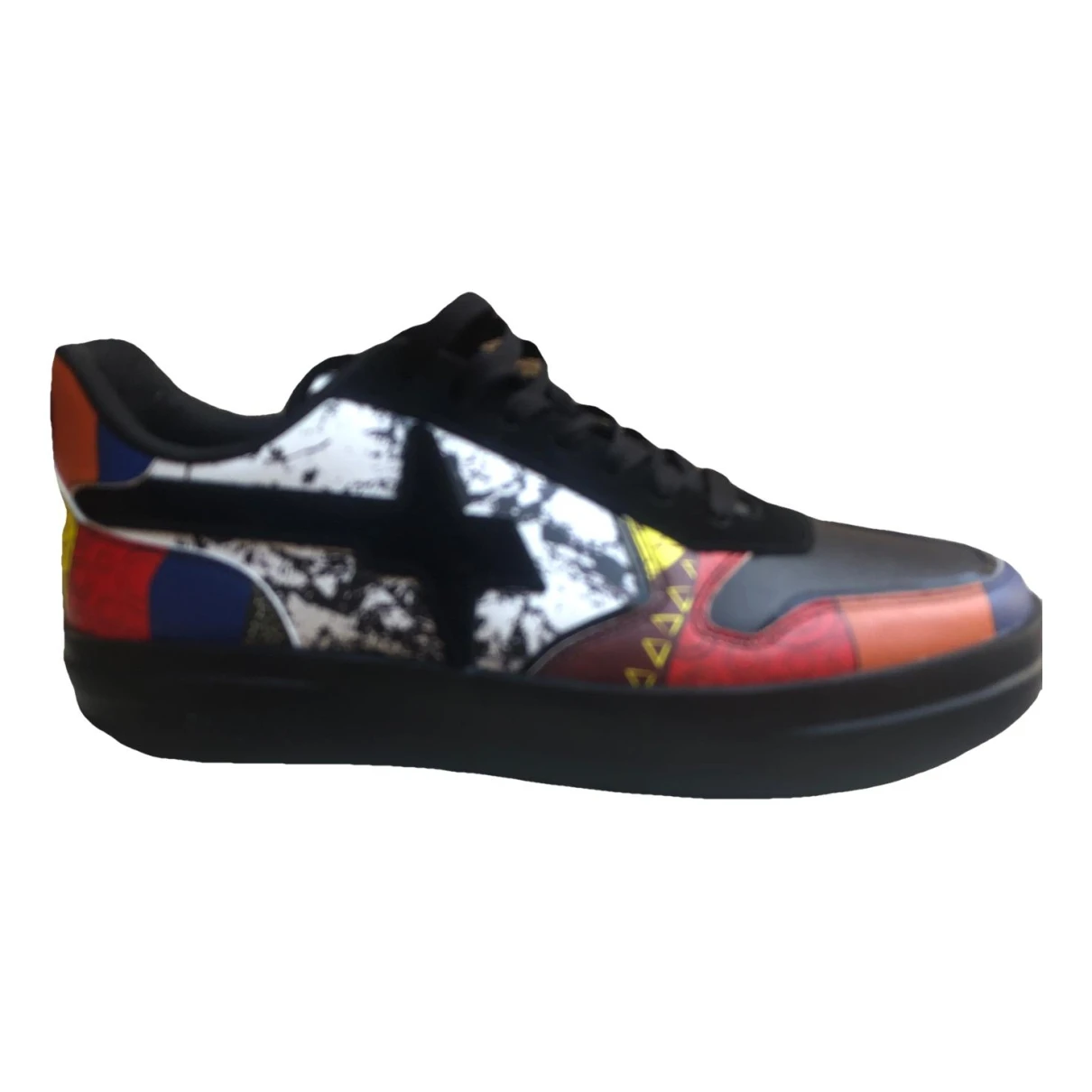 Pre-owned W6yz Leather Low Trainers In Multicolour