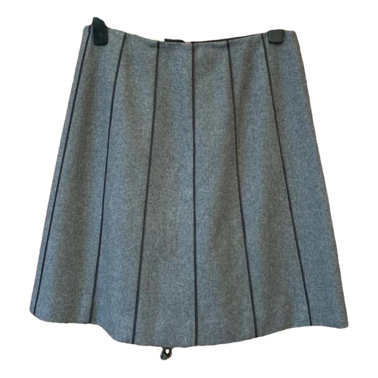 Pre-owned Celine Wool Mini Skirt In Grey