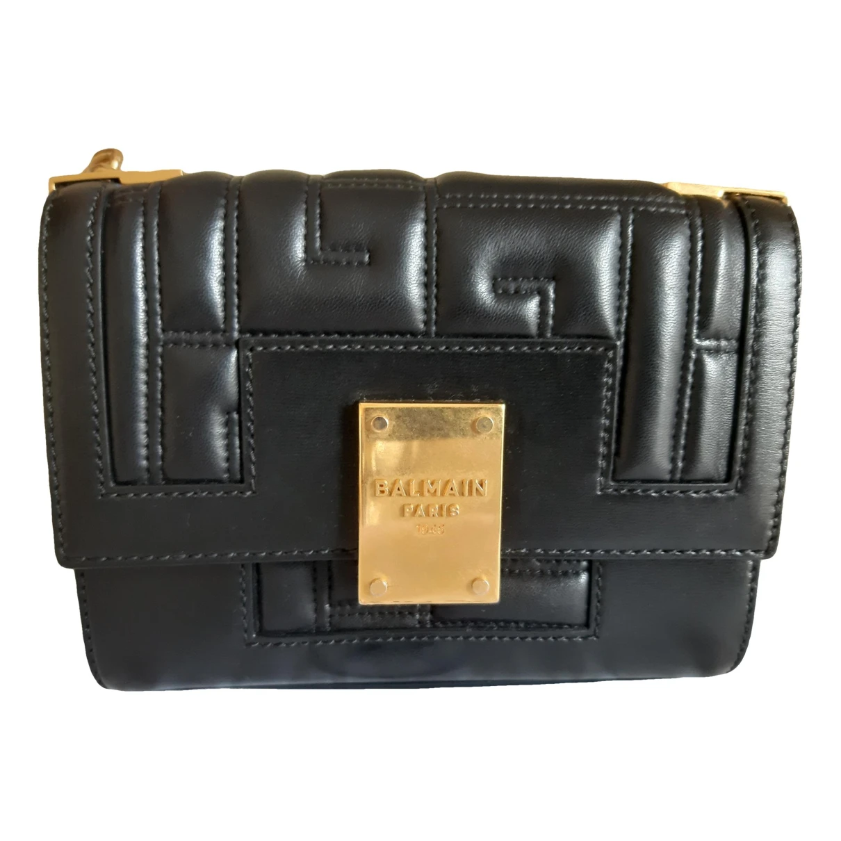 Pre-owned Balmain Leather Handbag In Black