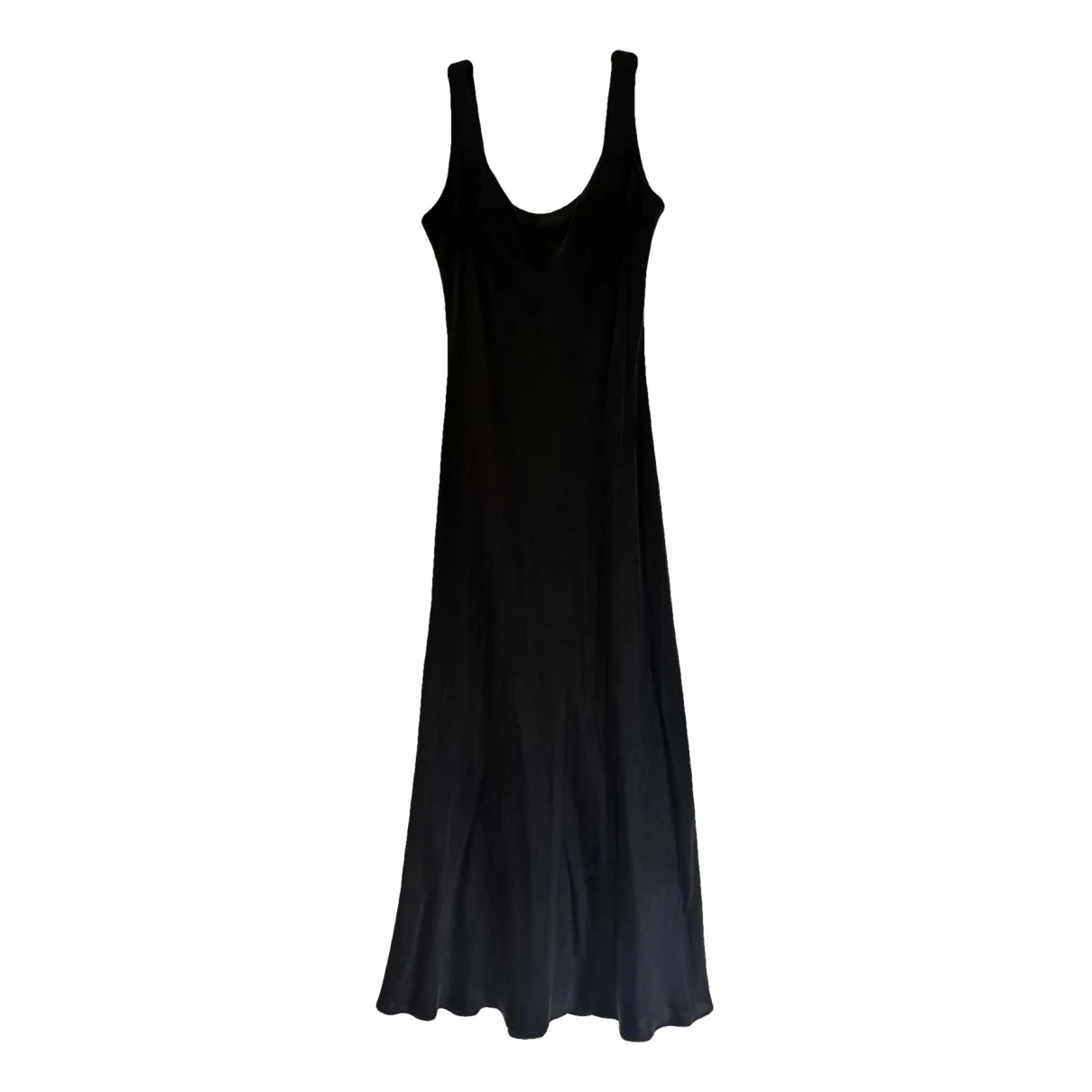Pre-owned St Agni Silk Mid-length Dress In Black