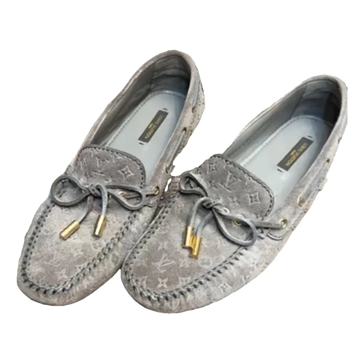 Pre-owned Louis Vuitton Flats In Grey
