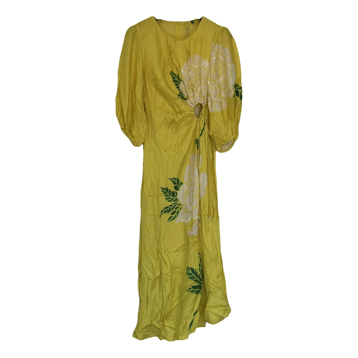 Pre-owned Farm Rio Mid-length Dress In Yellow