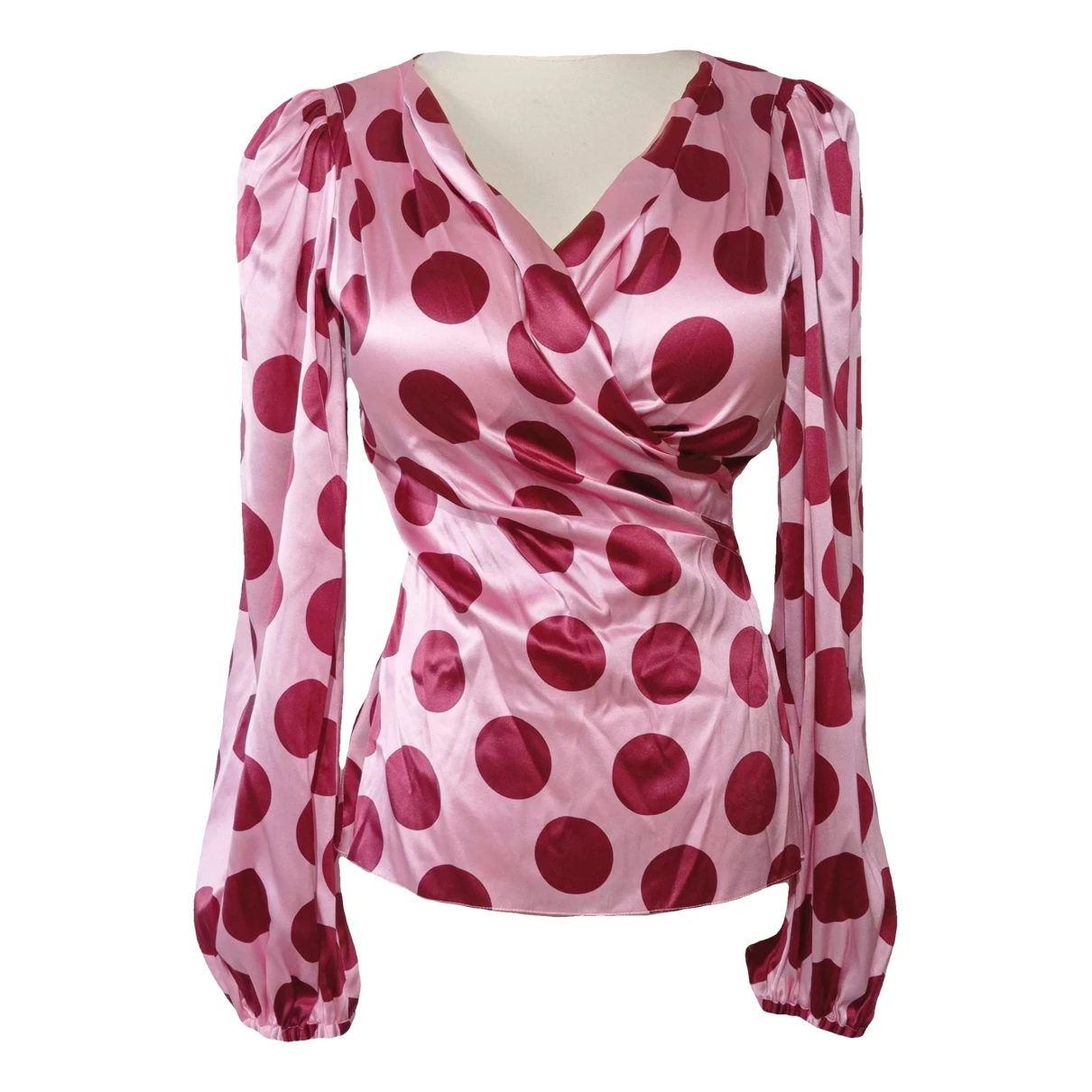 Pre-owned Dolce & Gabbana Silk Blouse In Pink