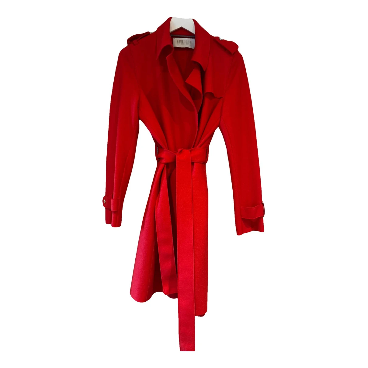 Pre-owned Harris Wharf London Wool Trench Coat In Red
