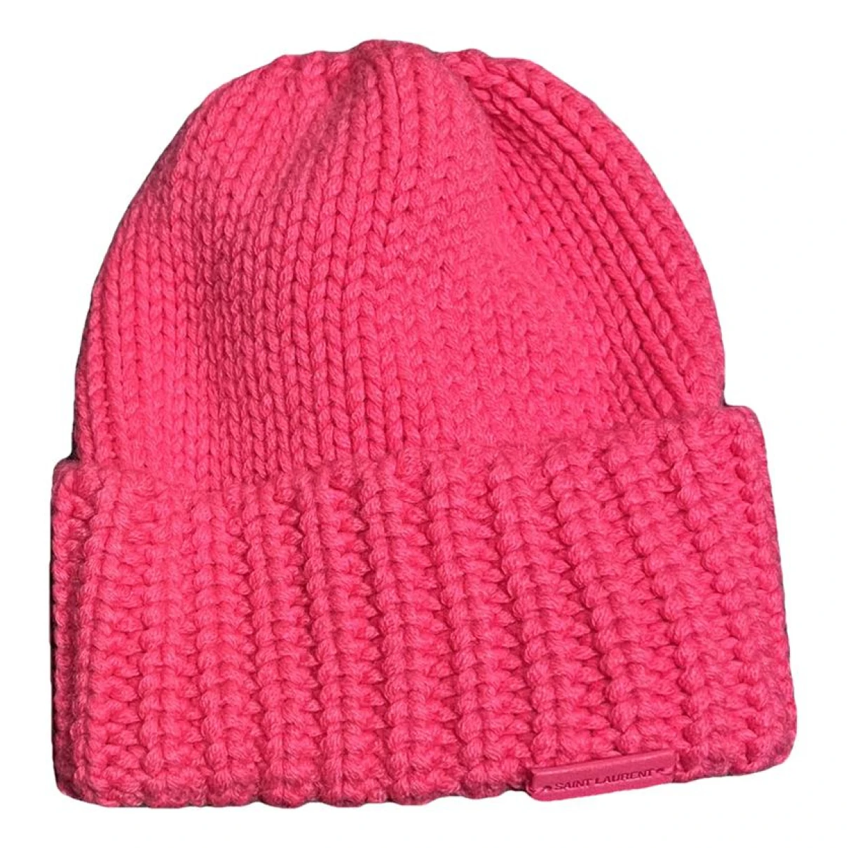 Pre-owned Saint Laurent Cashmere Cap In Pink