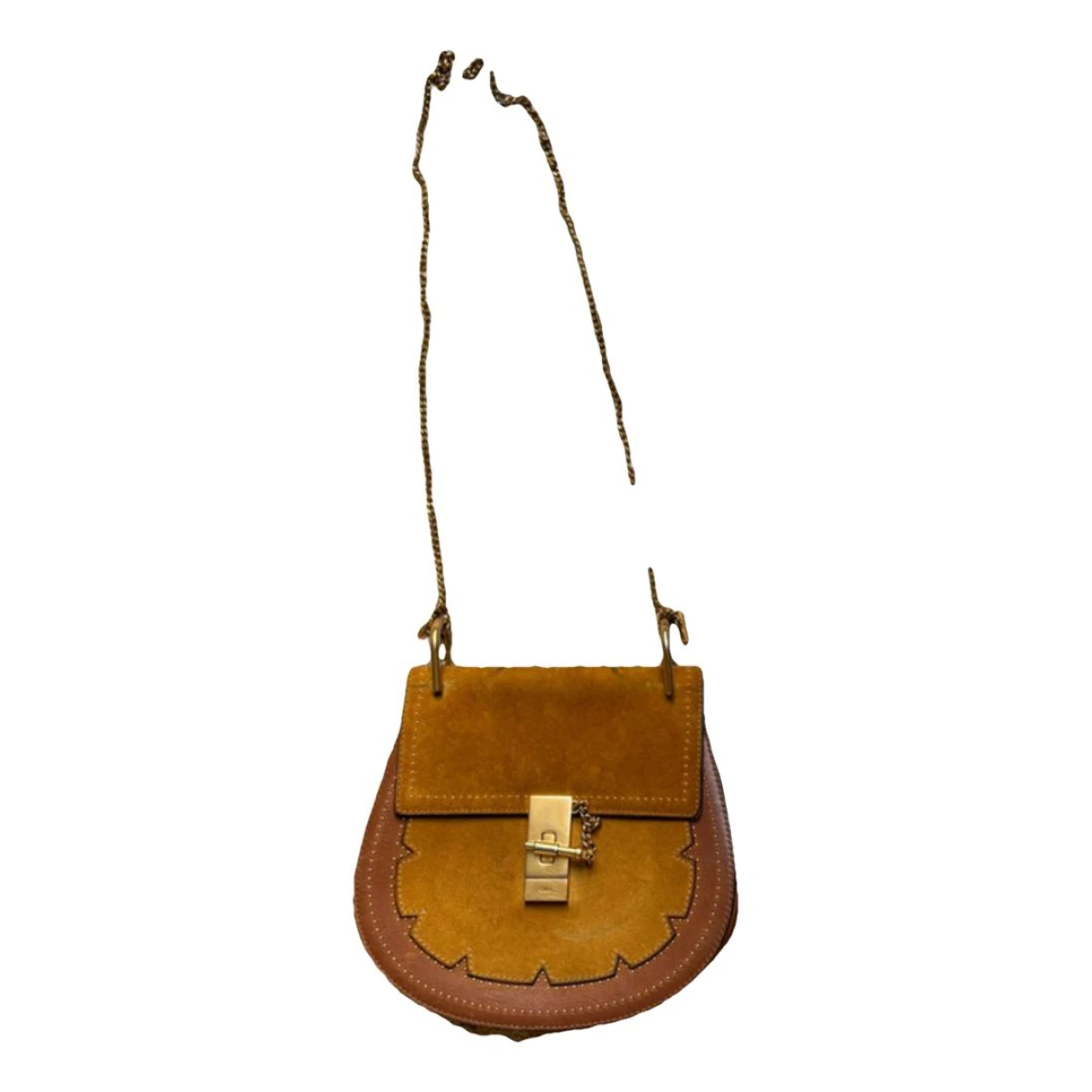Pre-owned Chloé Drew Leather Crossbody Bag In Camel