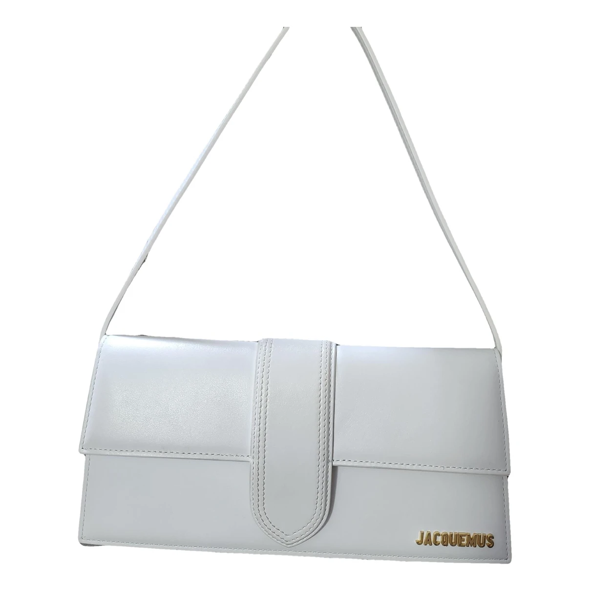 Pre-owned Jacquemus Le Bambino Leather Handbag In White
