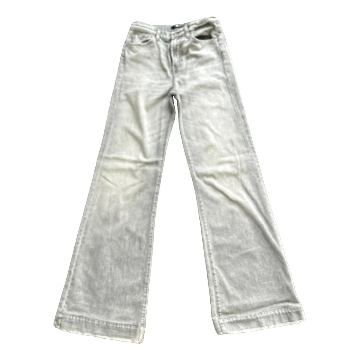 Pre-owned 7 For All Mankind Large Jeans In Grey