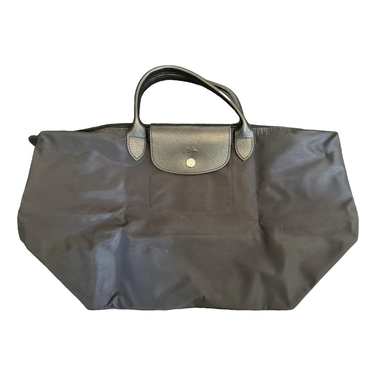 Pre-owned Longchamp Pliage Handbag In Black