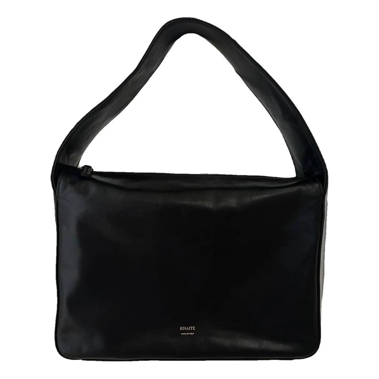Pre-owned Khaite Leather Handbag In Black