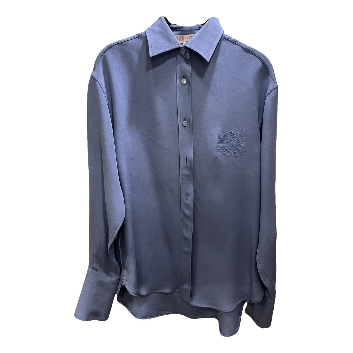 Pre-owned Loewe Silk Shirt In Blue
