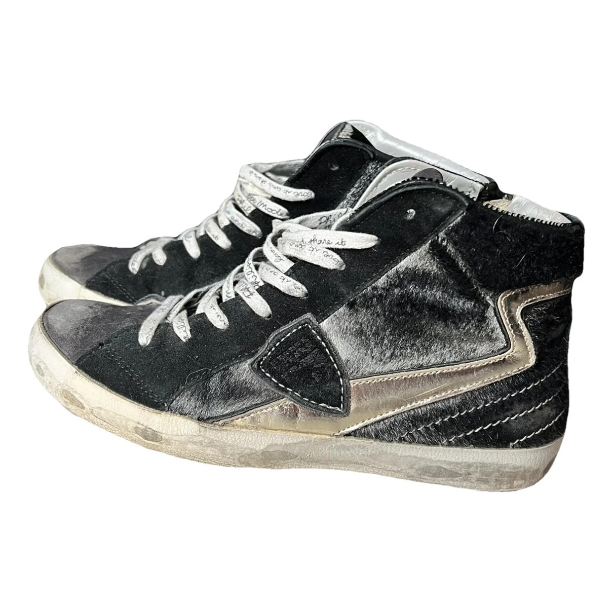 Pre-owned Philippe Model Trainers In Black