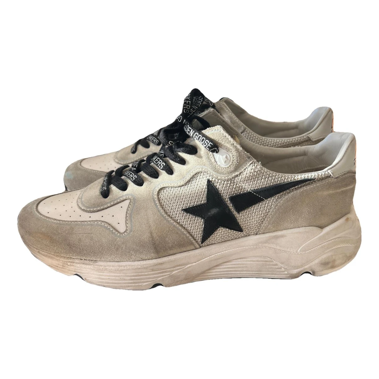 Pre-owned Golden Goose Running Low Trainers In Grey