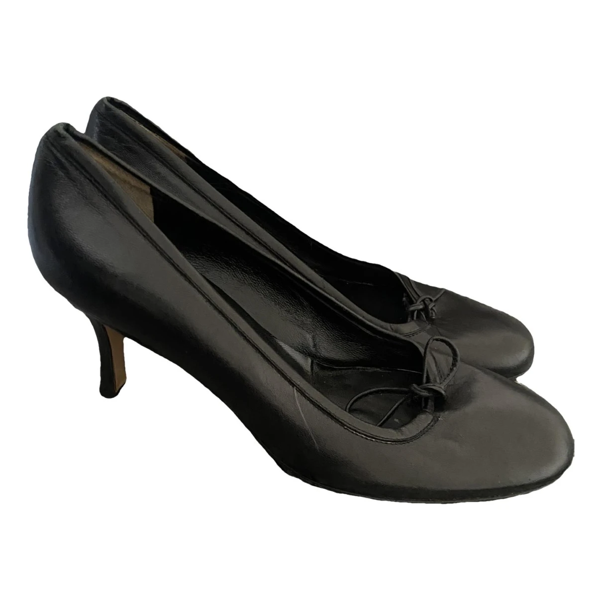 Pre-owned Agnès B. Leather Heels In Black