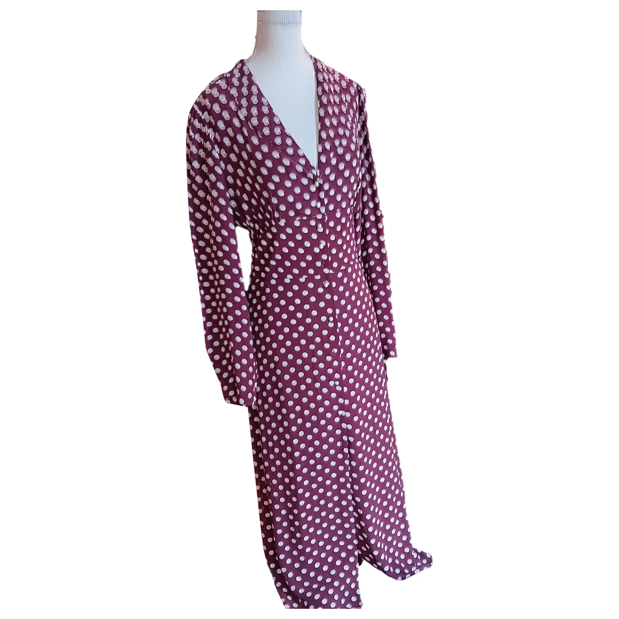 Pre-owned Rouje Maxi Dress In Burgundy