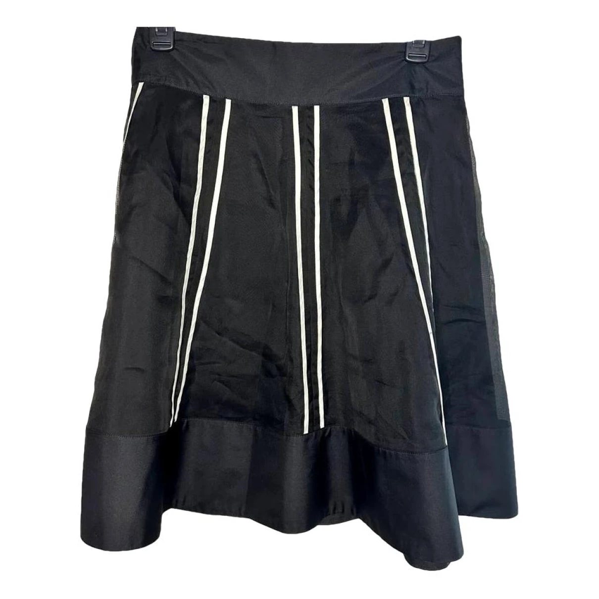 Pre-owned Club Monaco Silk Skirt In Black