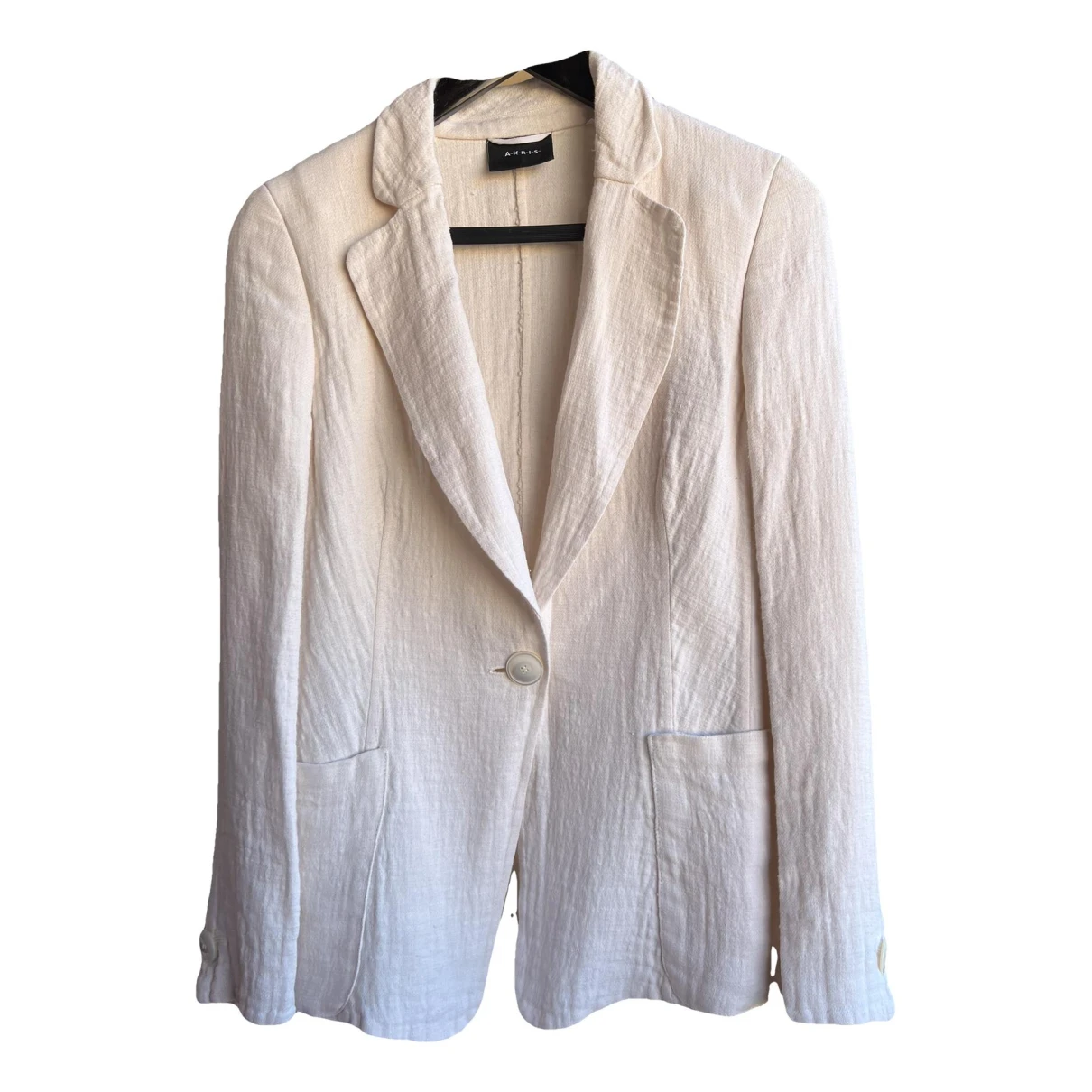 Pre-owned Akris Linen Short Vest In White