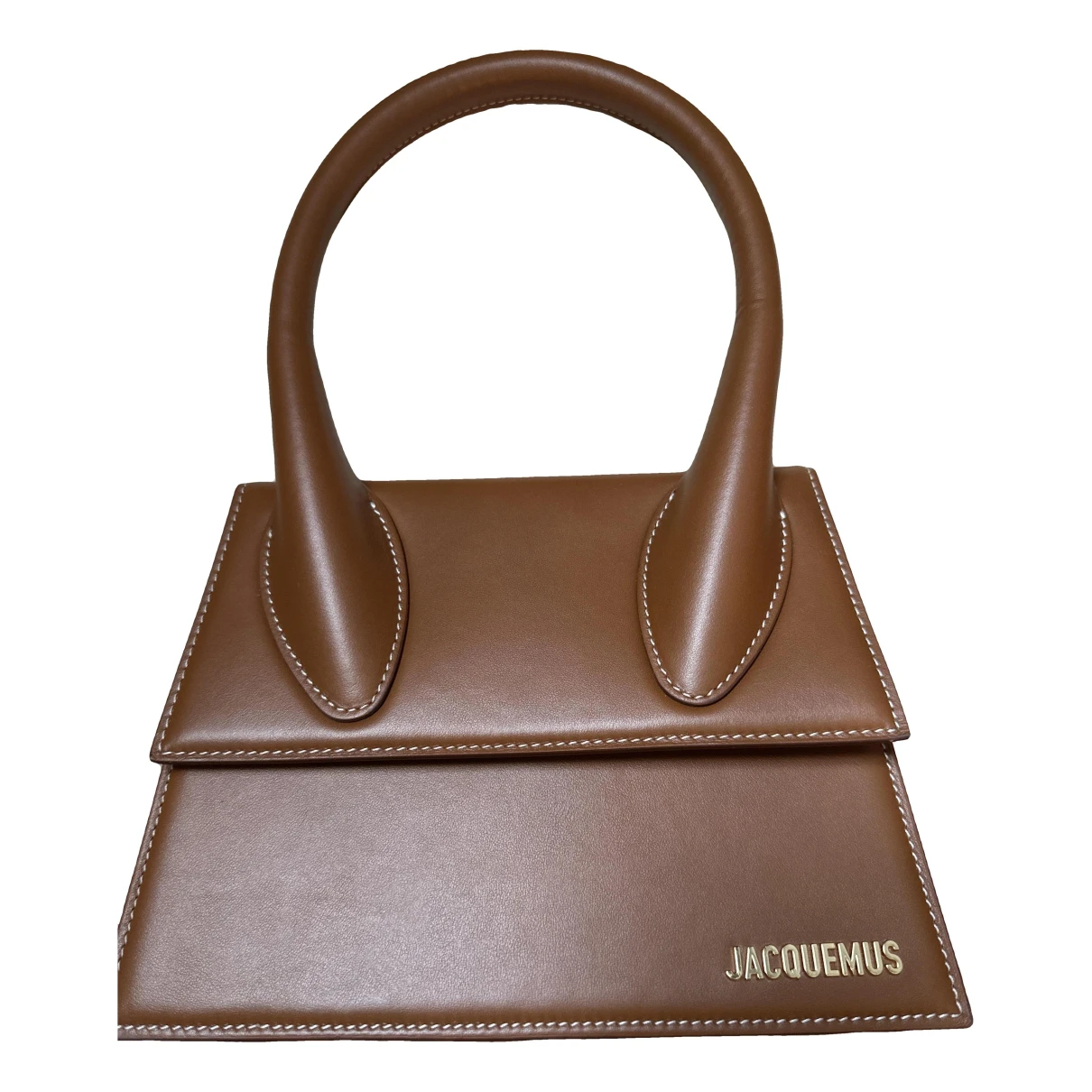 Pre-owned Jacquemus Chiquito Leather Handbag In Brown