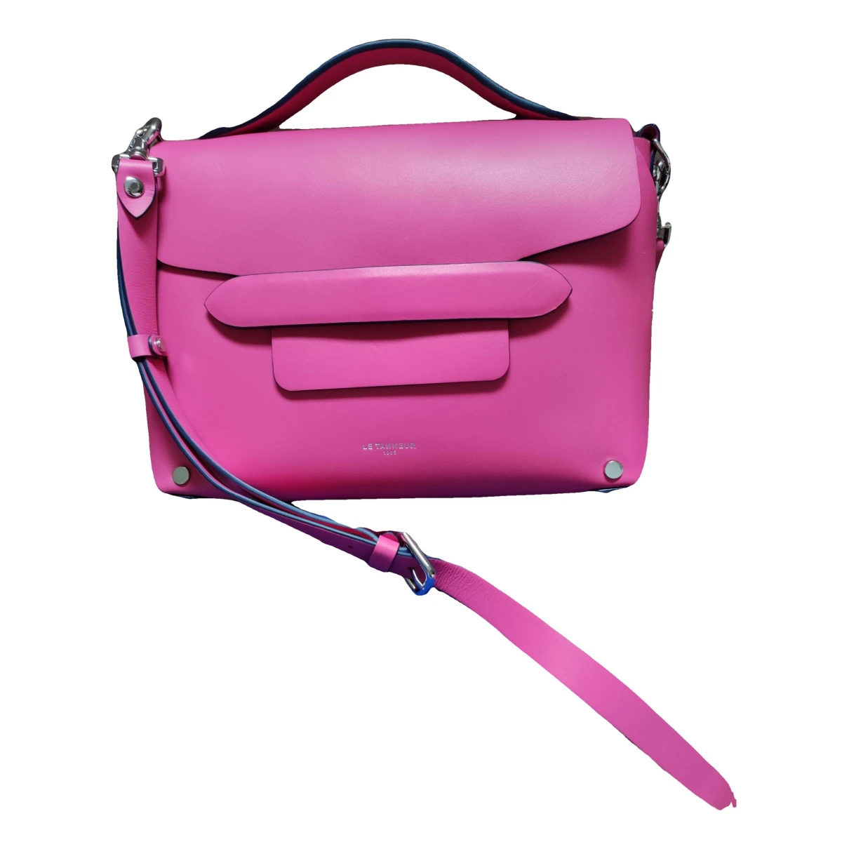 Pre-owned Le Tanneur Leather Crossbody Bag In Pink