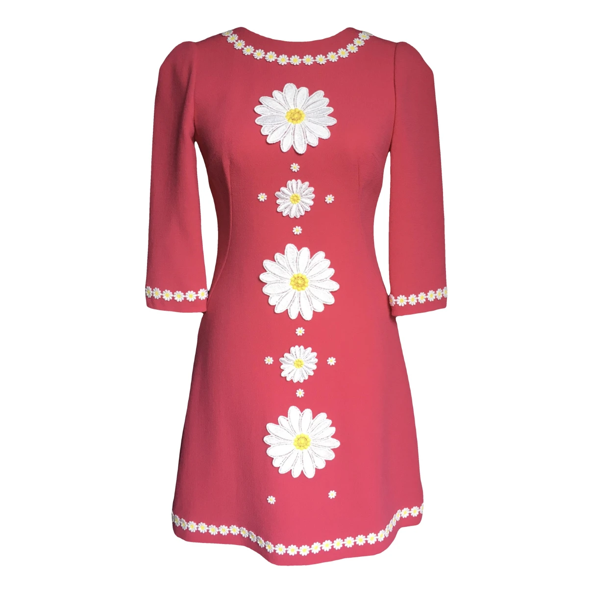 Pre-owned Dolce & Gabbana Wool Mini Dress In Pink