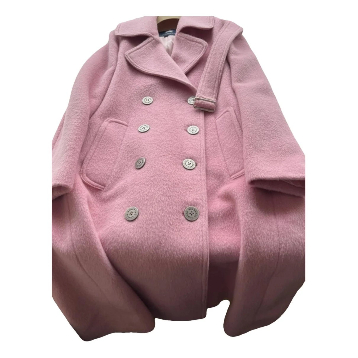 Pre-owned Burberry Wool Coat In Pink