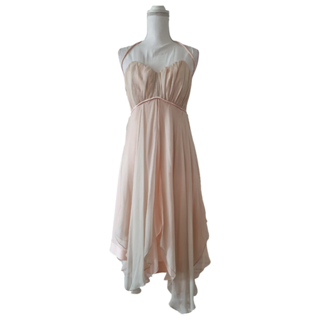 Pre-owned Chiara Boni Silk Mid-length Dress In Pink
