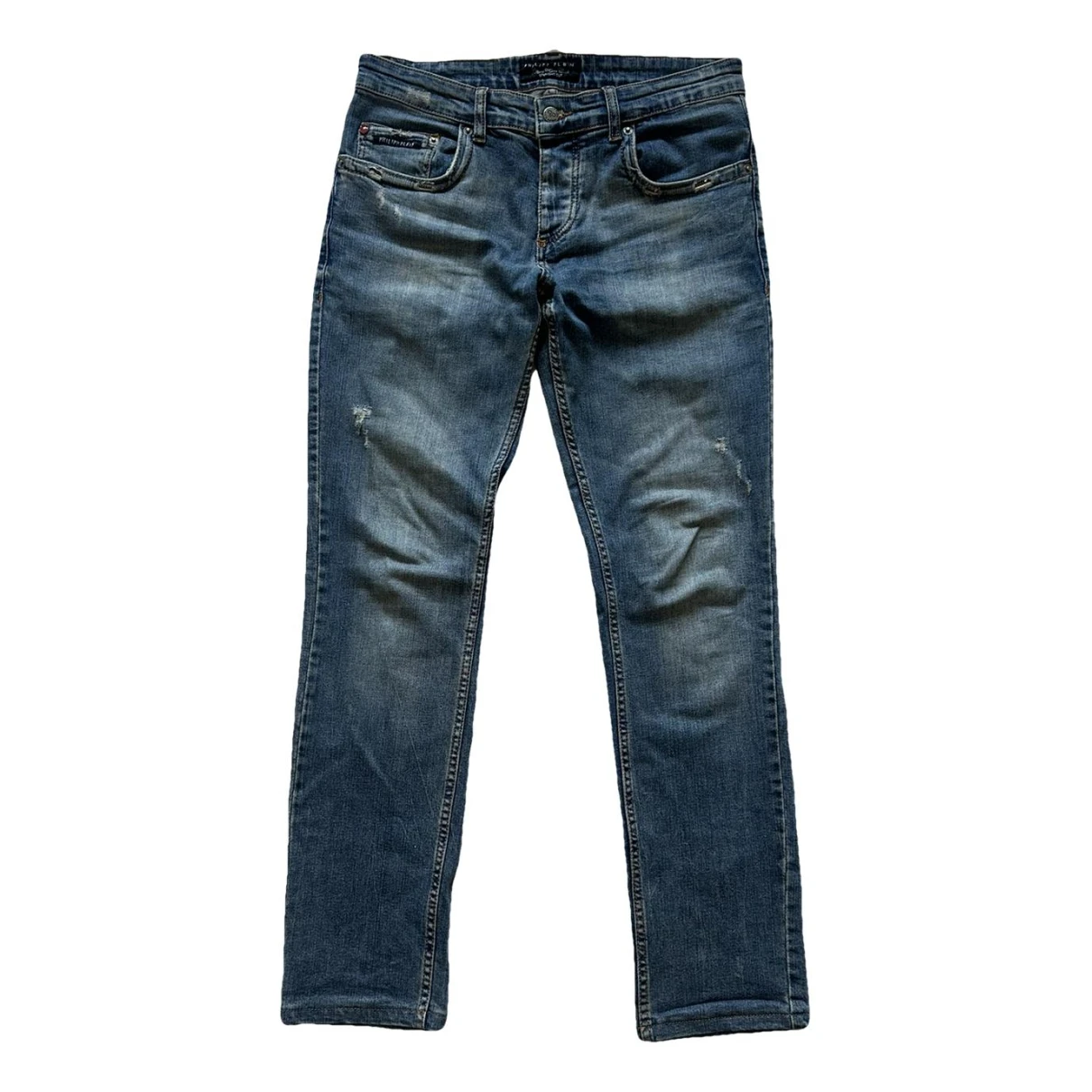 Pre-owned Philipp Plein Straight Jeans In Anthracite