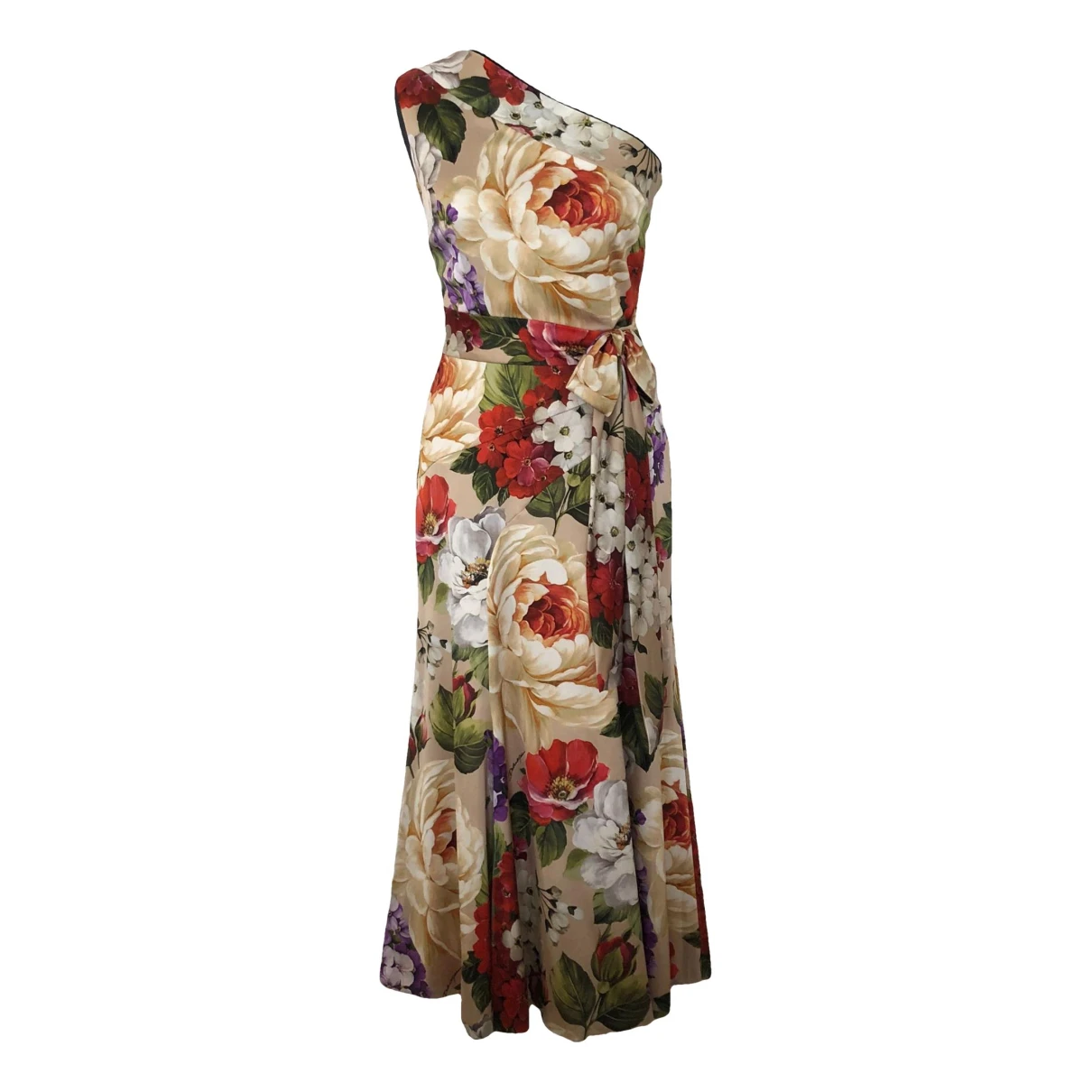 Pre-owned Dolce & Gabbana Silk Maxi Dress In Other