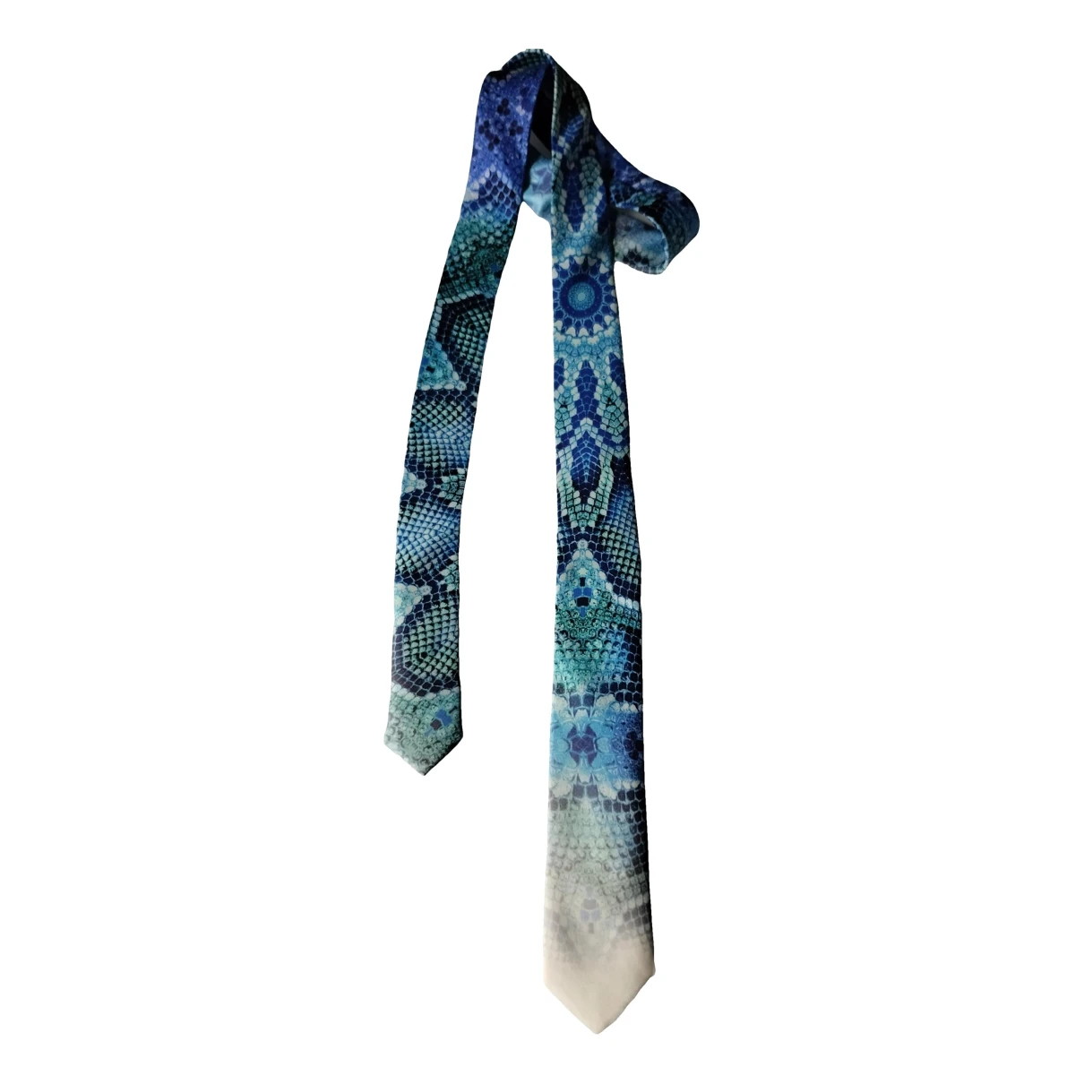 Pre-owned Just Cavalli Silk Tie In Blue