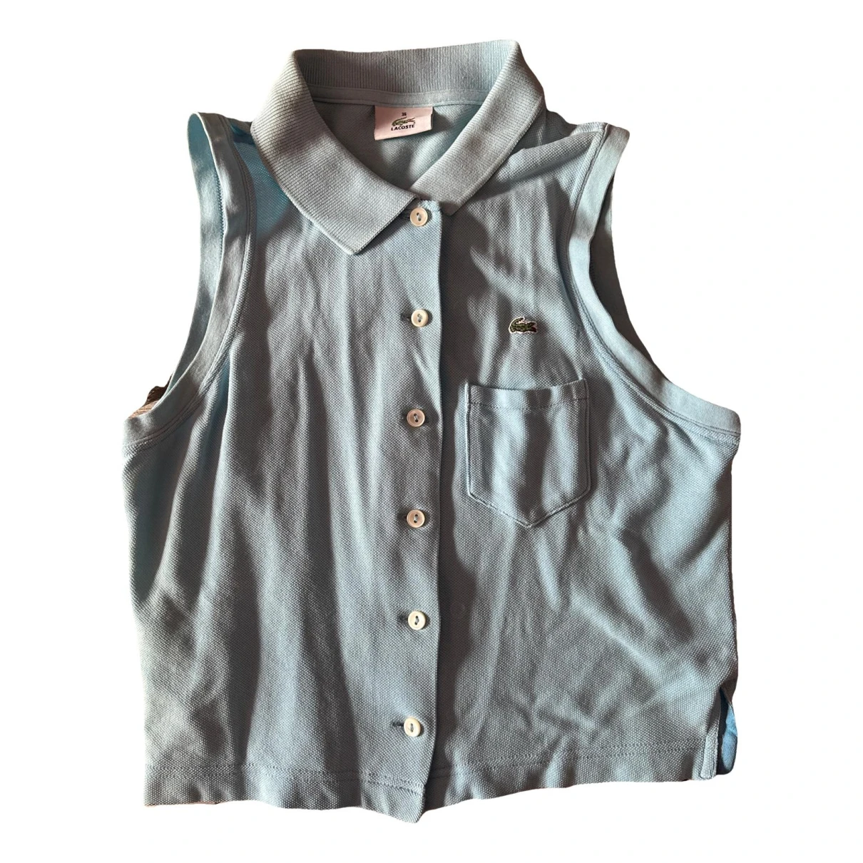 Pre-owned Lacoste Blouse In Turquoise