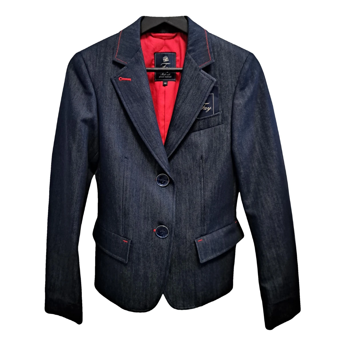 Pre-owned Fay Blazer In Blue