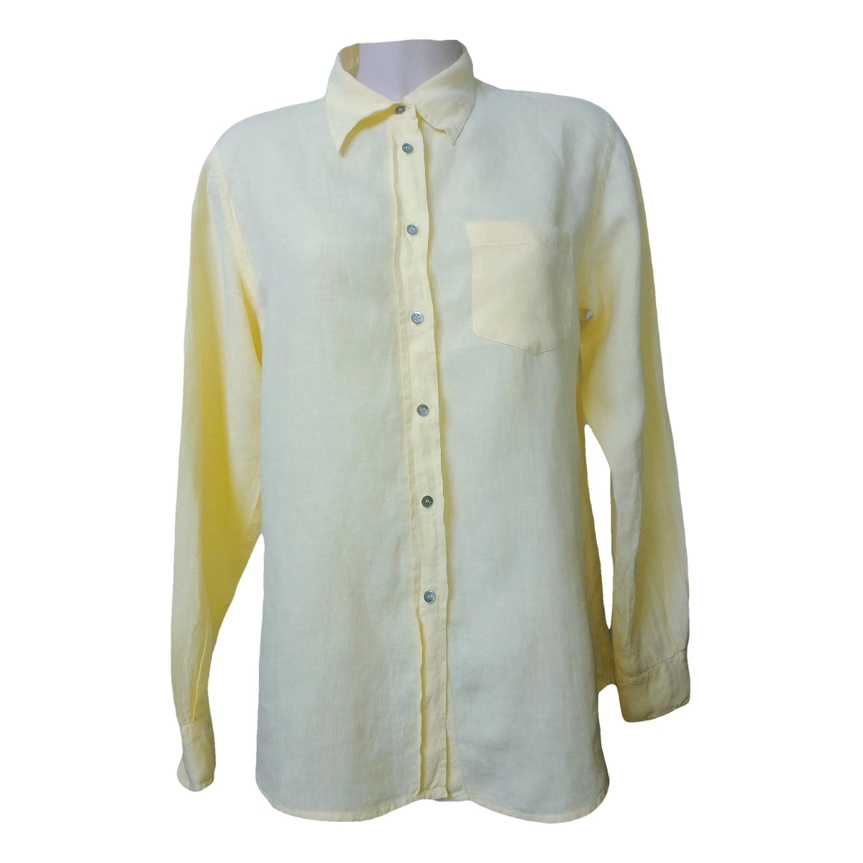 Pre-owned Max Mara Linen Shirt In Yellow