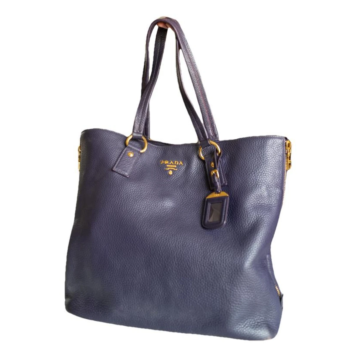 Pre-owned Prada Leather Handbag In Purple