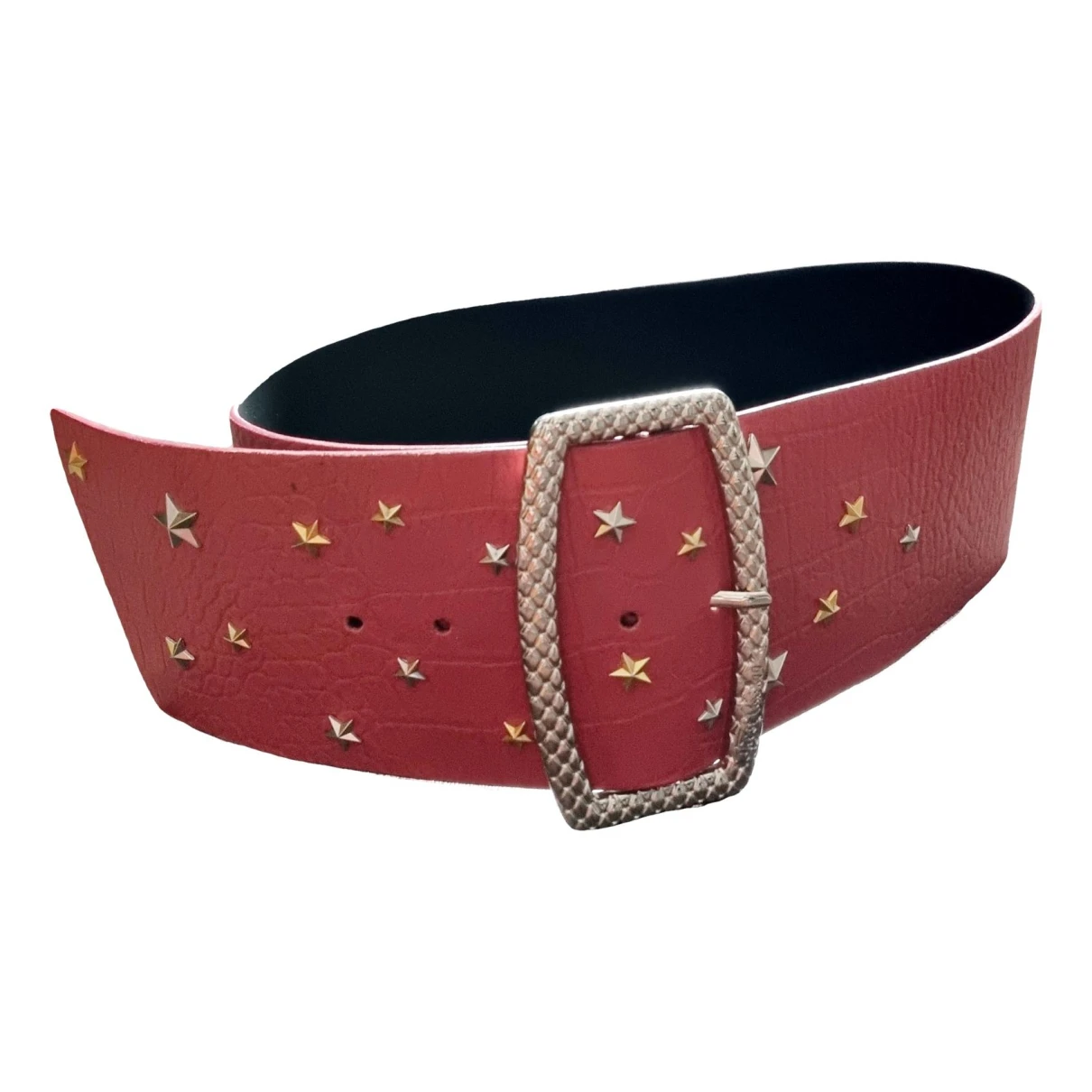 Pre-owned Just Cavalli Leather Belt In Red