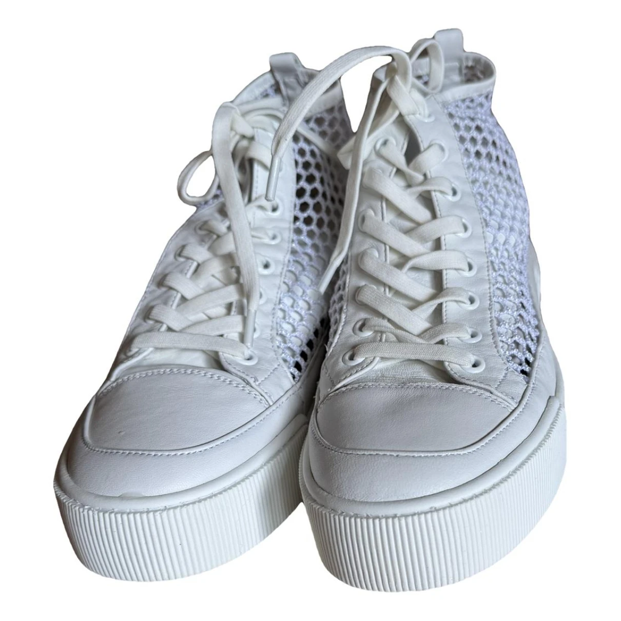 Pre-owned Hogl Leather Trainers In White