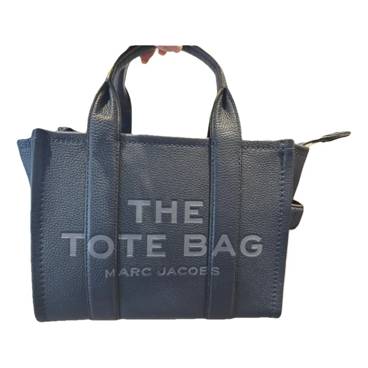 Pre-owned Marc Jacobs The Tag Tote Leather Handbag In Blue