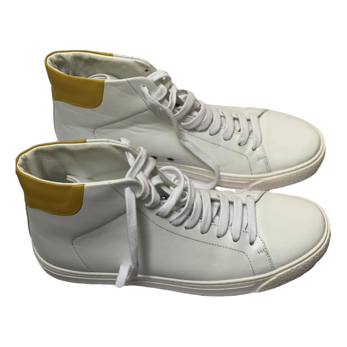 Pre-owned Anya Hindmarch Leather Trainers In White