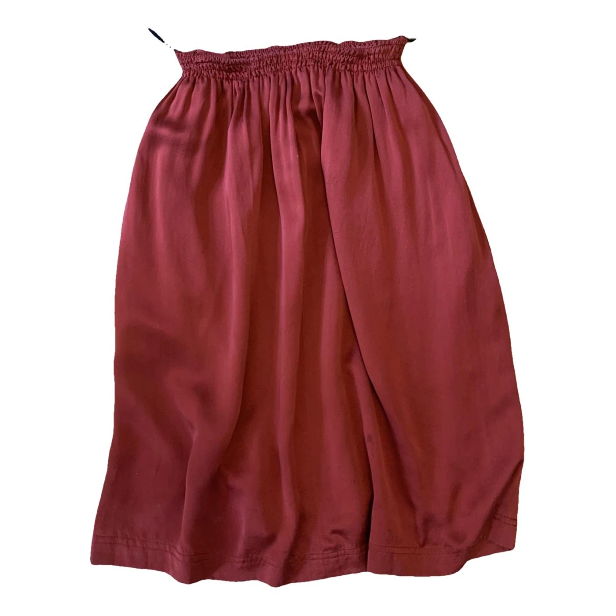 Pre-owned Celine Silk Mid-length Skirt In Red