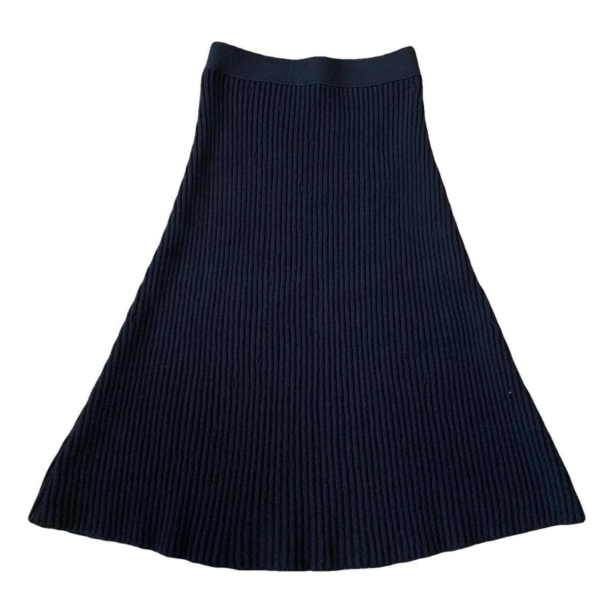 Pre-owned Bottega Veneta Wool Maxi Skirt In Black