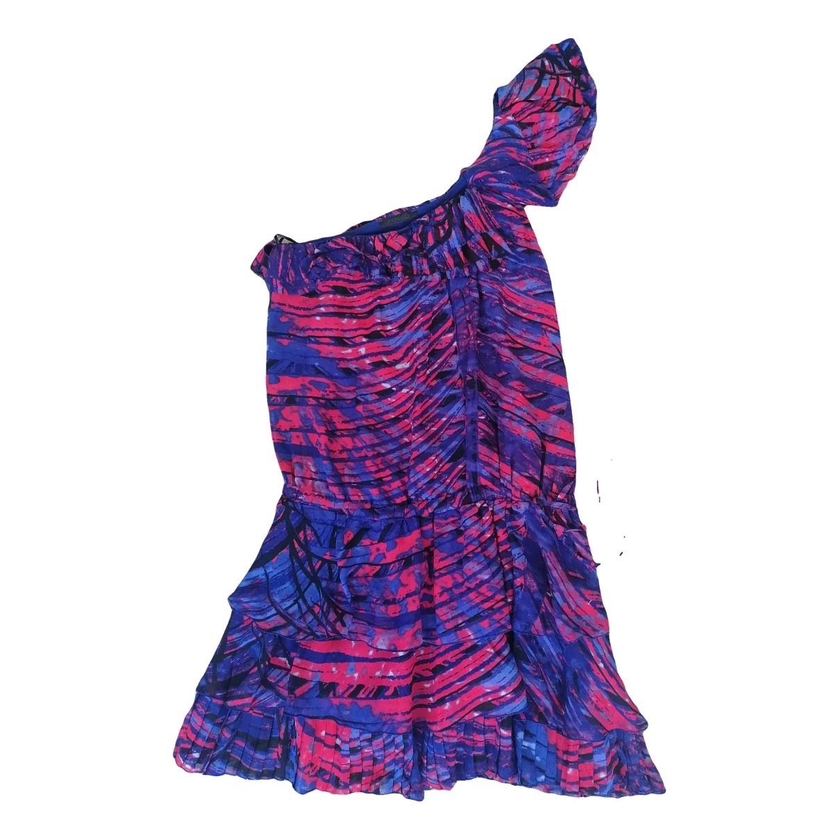Pre-owned Pinko Silk Mini Dress In Multicolour