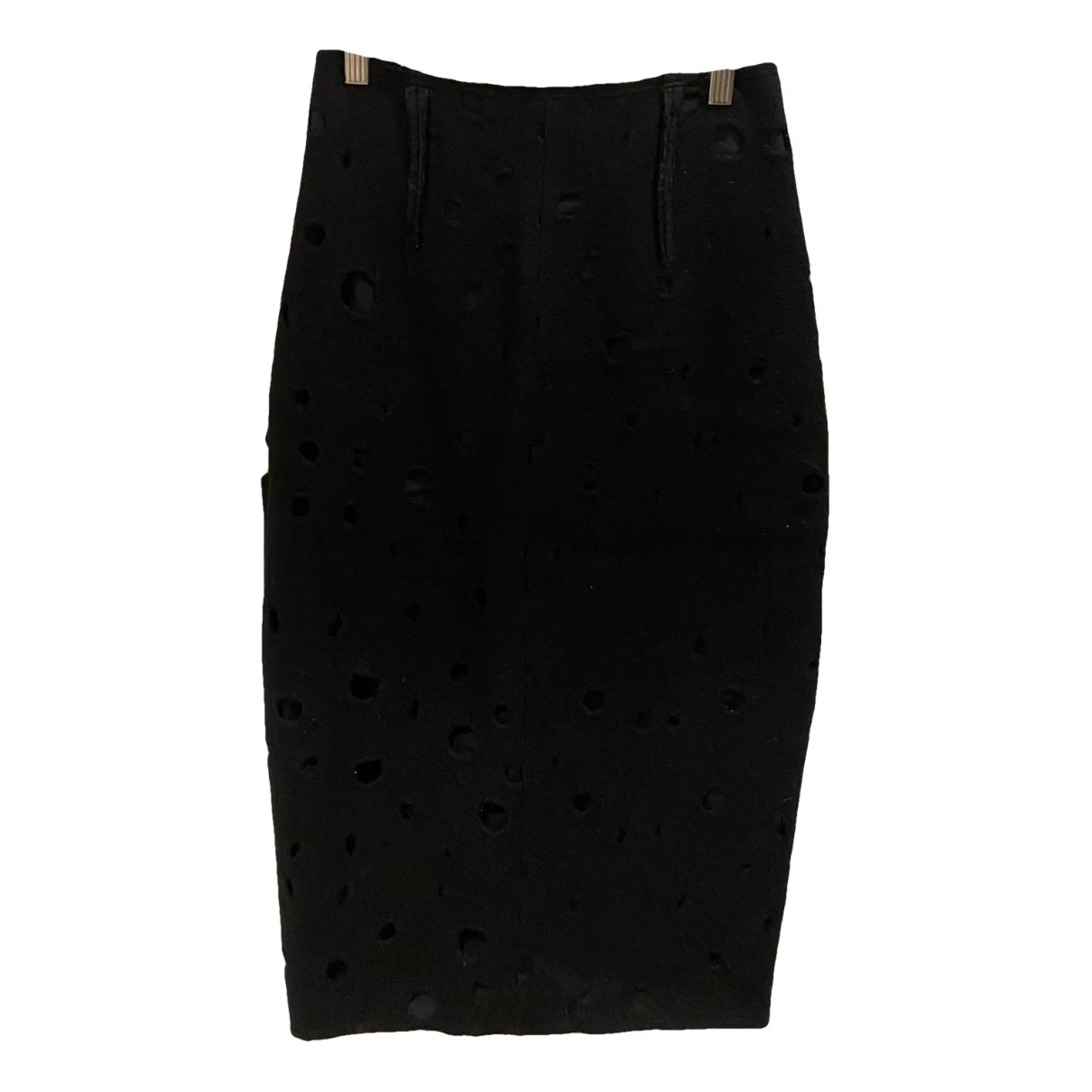 Pre-owned Cortana Wool Mid-length Skirt In Black